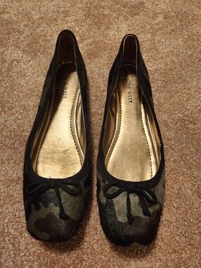 Nine West Loredana Camouflage Ballet Flats with Black Trim